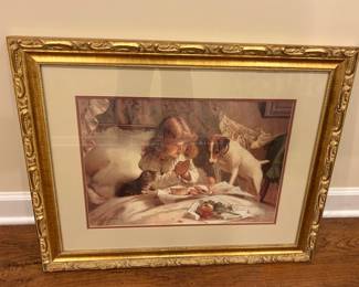 30 X 24 Vintage Charles Burton Barber Suspense