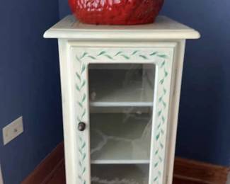 Painted Cabinet and Rooster Decoration