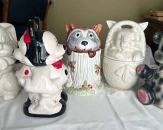 5 Ceramic Character Cookie Jars