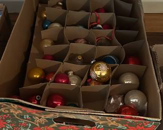 Vintage glass ornaments