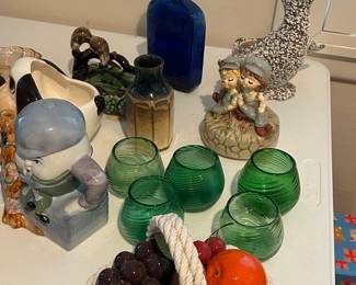 Royal Haeger, Capidomonte, hand thrown pottery, MCM glass