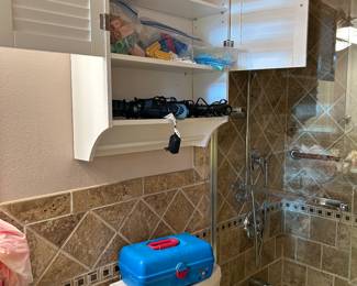 90’s USA made Caboodles, curling irons, flat iron