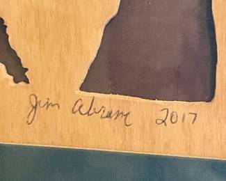 Wide Cutting of Elvis signed by Jim Abram 2017