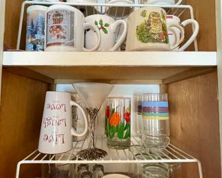Coffee mugs and glassware