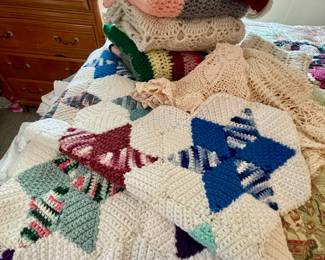 Wonderful Crochet Afghan with a Jewish Star pattern