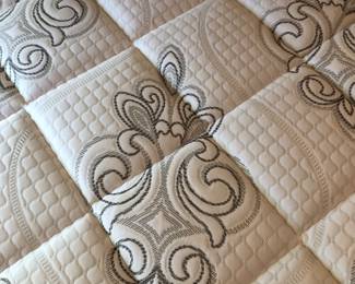 Close up of queen mattress