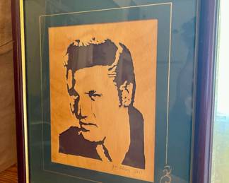 Wide Cutting of Elvis signed by Jim Abram 2017