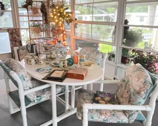 Nice PVC and Mesh dining table + 4 chairs
