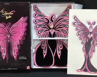 1999 BOB MACKIE LE PAPILLON BARBIE, LIMITED EDITION, NIB