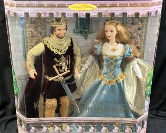 1999 KEN & BARBIE AS CAMELOTS KING ARTHUR & QUEEN GUINEVERE, TOGETHER FOREVER COLLECTION NIB