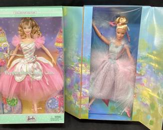 2002 & 2000 BALLET BARBIES, PEPPERMINT CANDY CANE FROM THE NUTCRACKER & BALLET MASQUERADE NIB