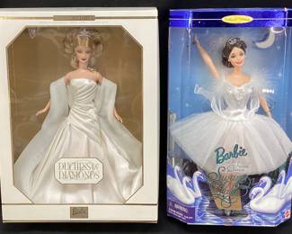 2000 DUCHESS OF DIAMONDS & 1997 SWAN QUEEN BARBIES NIB