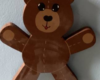 Wall Art Wooden Teddy Bear