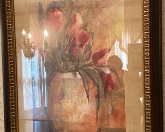 Wall Art Large pot of Flowers