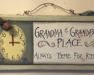 Wall Art Grandpa and Grandma s place clock
