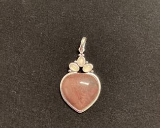 Stone Pendant in Silver Setting