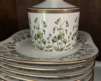 Porcelain set by Hackefors Green Leaf