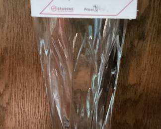 Italian Crystal Glass Vase