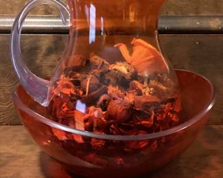 Red Bowl and Pitcher