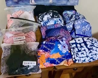 Bathing suits too -- those bagged are brand new!