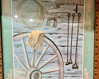 Elements of the West (18x24) in etched wooden frame