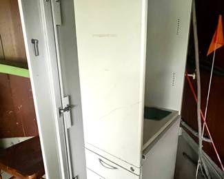 Metal closet, drawers and shelving unit -- great design