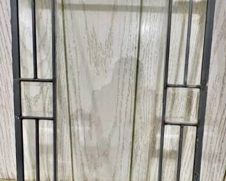 Full metal frame and clear glass soldered hanging art (second available with one piece of glass to be replaced)