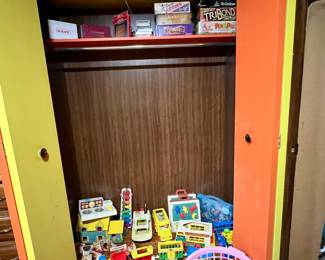 Closet full of children times gone by 
