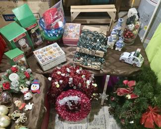 Wreaths and lights and whimsical figurines for all 