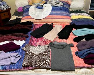 Hats, slips, many long and short sleeved knit shirts