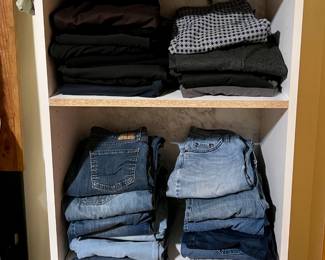 Pant assortment - flowy, exercise, dress and jeans in 4,6,8 sizes