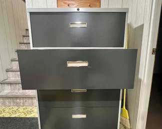 Large file drawer chest and wooden 'bill reminder' case