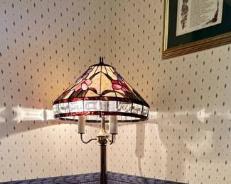 Stained glass floor lamp - vintage if not antique