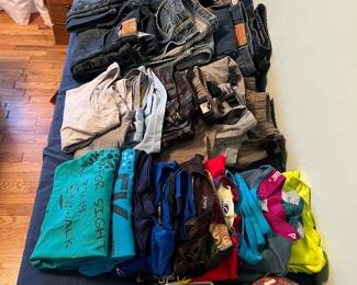 So much to choose from - Men sizes vary MED primary and pants 32x32 or 34x32