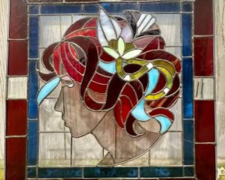 Stained glass woman (approx 12x12)