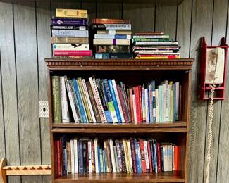 Books of all types and bookcase too