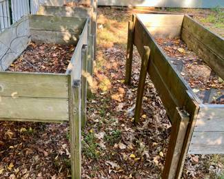 Gardening at the right level -- helps for less weeds and easier tending -- FOUR available