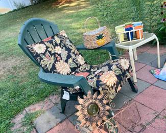 Variety of chairs, tables, cushions and...