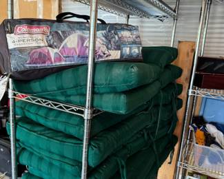 Coleman Screened 4-Person Evanston Tent, Set of 8 Seat Cushions