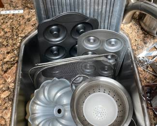 Assortment of Baking Pans, Cake Pans and Donut Pans