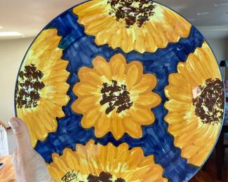 Sunflower Design Talavera Plate