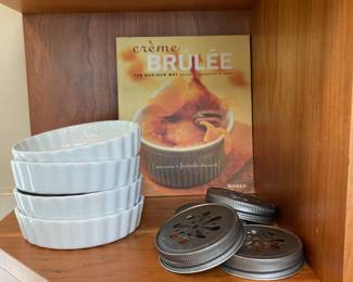 Set of 4 White Creme Brûlée Dishes
