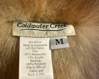 Coldwater Creek Women’s Faux Suede & Fur Tan Jacket – Size Medium