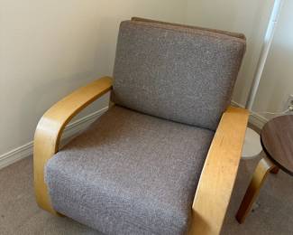 Alvar Aalto Grey Tank Lounge Chair