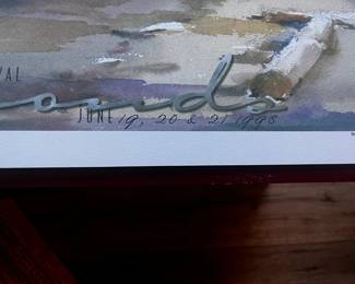 1998 Edmonds Arts Festival Print Featuring "Sunset Avenue Shoreline" by Catherine Gill