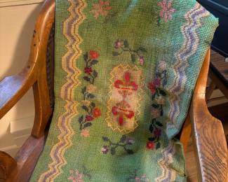 Colorful Floral Needlepoint 