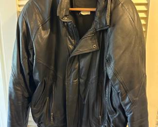 Men's Genuine Black Leather Coat