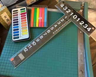 Watercolor Paint Palette, Falcon Print Positioner For Mounting T-Square, Premier Paper Cutter