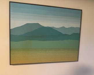 1963 Framed Landscape Oil Painting Signed WPJ