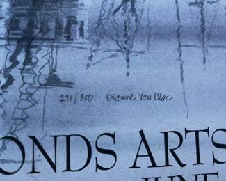 36th Annual 1993 Edmonds Art Festival Print Featuring “Boats” by Dianne VanDlac